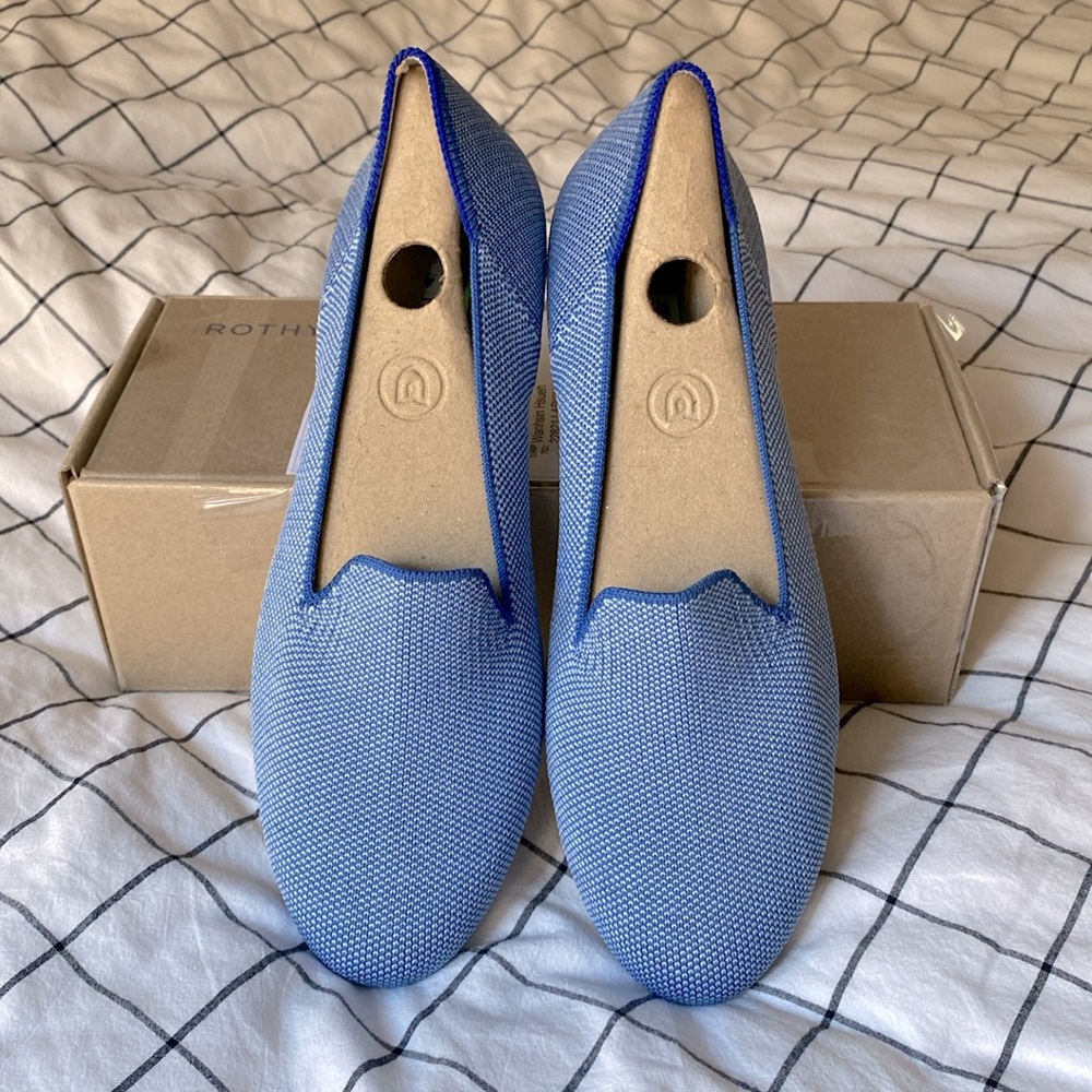Rothy’s The Loafer in tide pool blue, size 7